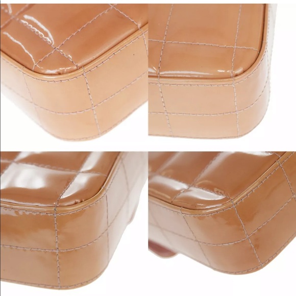 CHANEL PATENT LEATHER CC CHOCOLATE BAR CLUTCH BAG - Picture 4 of 16